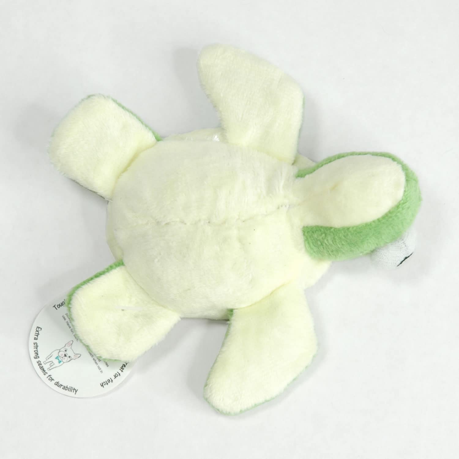 TinyToy Plush Green Turtle - Soft Small Dog Chew Toy for Puppies, Teething & Toy Breed Dogs - Perfect for Indoor Play, Cuddling & Training Rewards