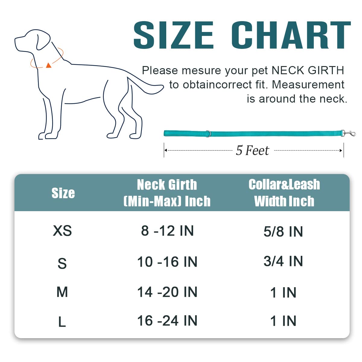Reflective Dog Collar and Leash Set - Soft Neoprene Padded 2-Pack for Small, Medium & Large Dogs (Blue, Small) | Perfect for Night Walks, Training & Outdoor Adventures