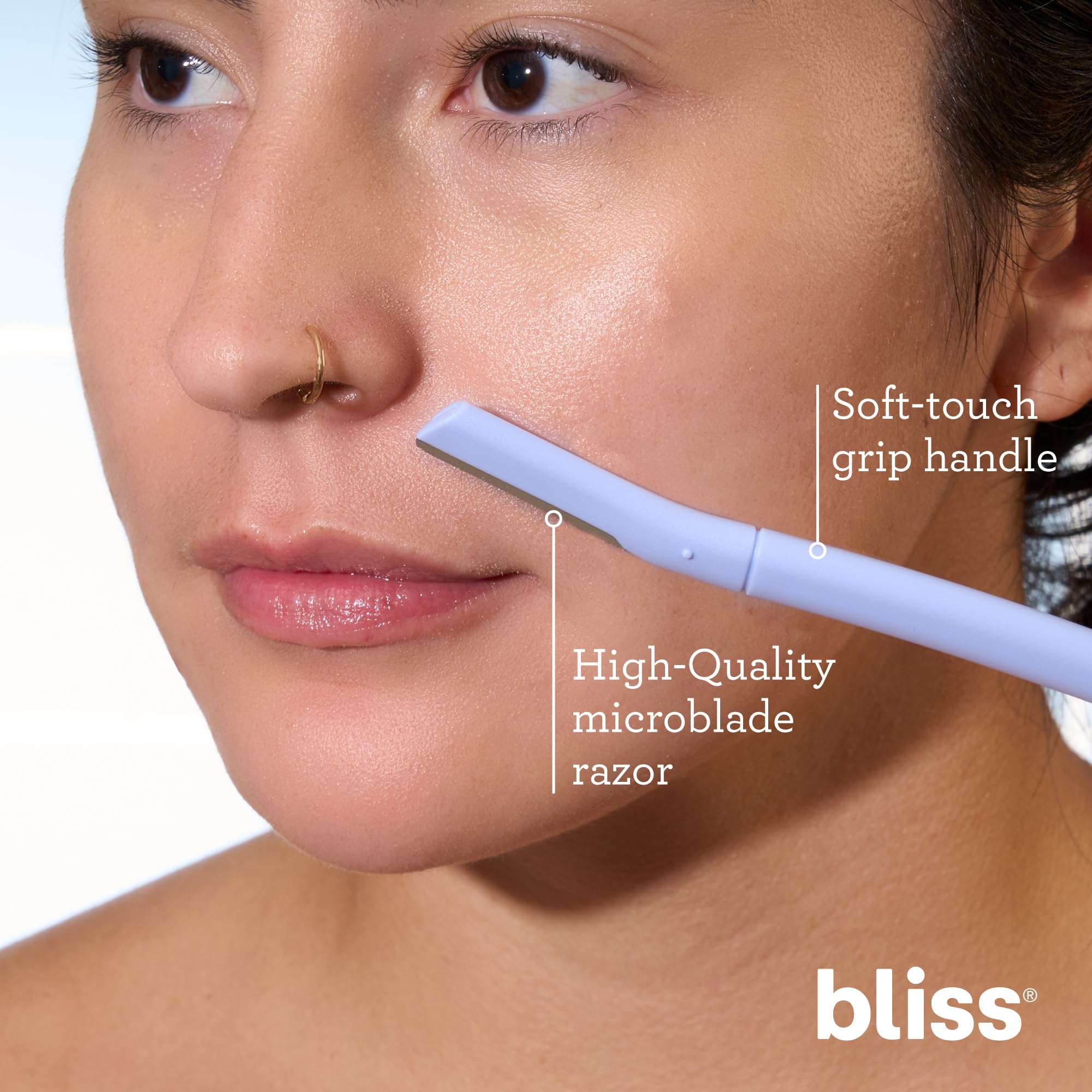 Bliss Dermaplane Razor - 16 Pack Professional Facial Razors for Women | Eyebrow Shaping, Fine Hair Removal & Skin Exfoliation | Dermaplaning Tool for Smooth Skin - Perfect for At-Home Spa Days & Pre-Makeup Prep