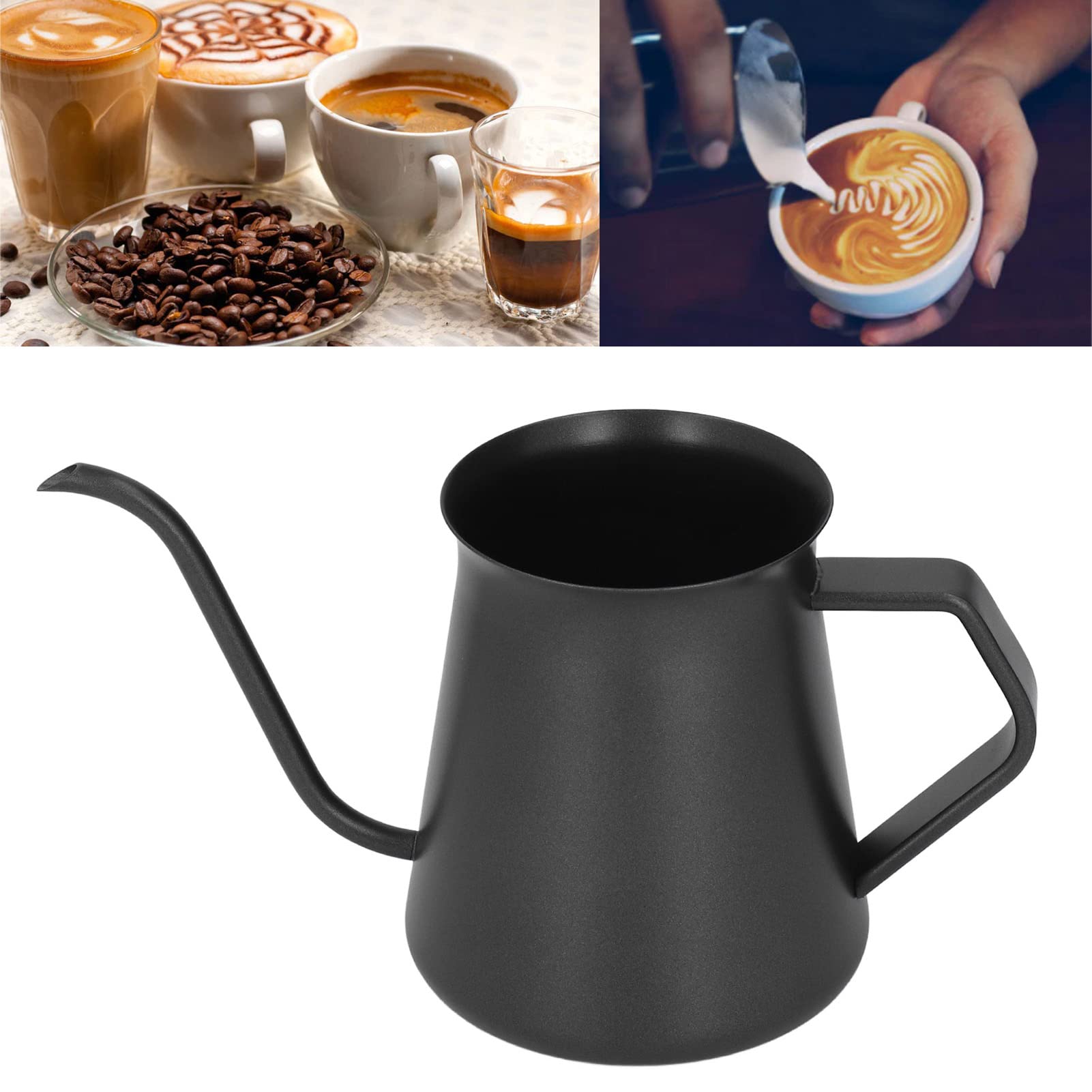 Zerodis 400ml Stainless Steel Swan Neck Coffee Drip Kettle - Ergonomic Design for Perfect Pour Over Coffee - Ideal for Home Brewing, Hand Drip, and Specialty Coffee Lovers