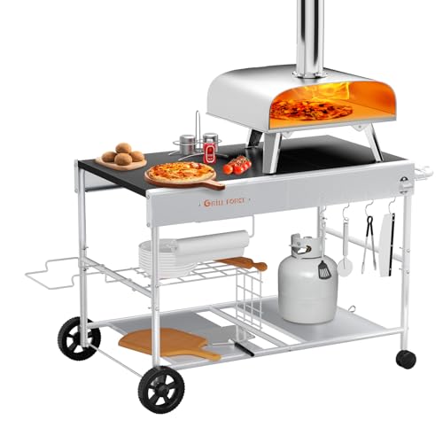 Pizza Oven Table Without Pizza Topping Station