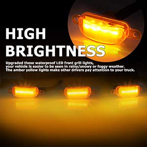 2005-2011 Toyota Tacoma Tidal Replacement Front Grille with 3 Amber LED Lights - Matte Black ABS | Off-Road & Custom Truck Upgrade