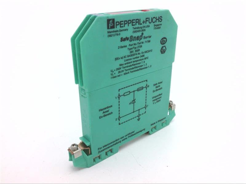 PEPPERL & FUCHS Z 728 120mA MAX Safety Barrier (71788) - 1 Channel Zener Barrier with Analog Output, 250V MAX - Ideal for Industrial Automation and Hazardous Area Protection