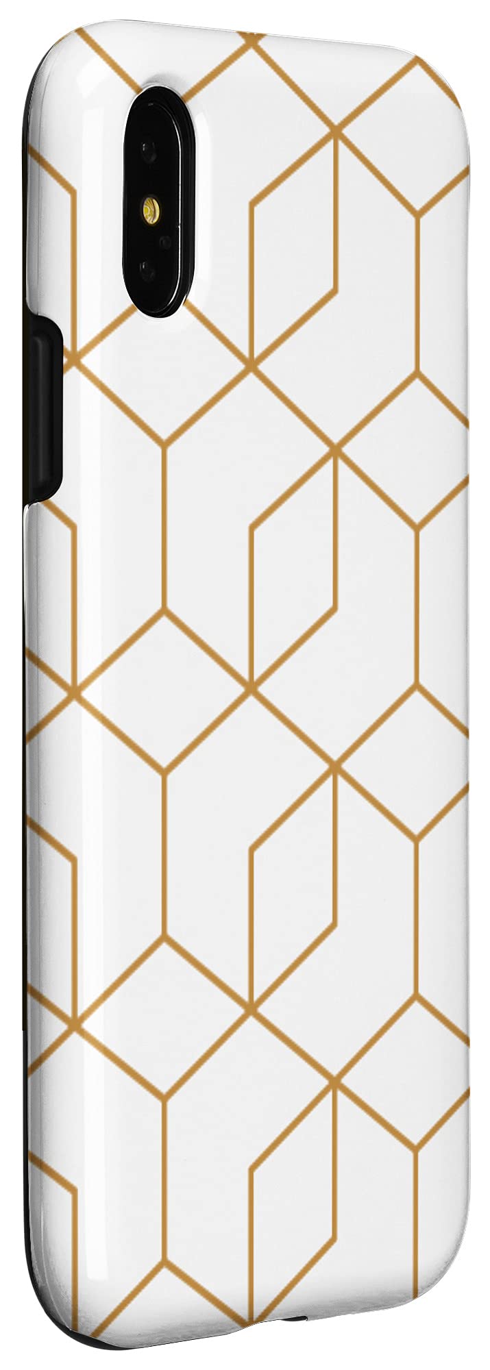 iPhone X/XS Minimalist White Beige Geometric Case - Slim Protective Cover for Everyday Use & Travel