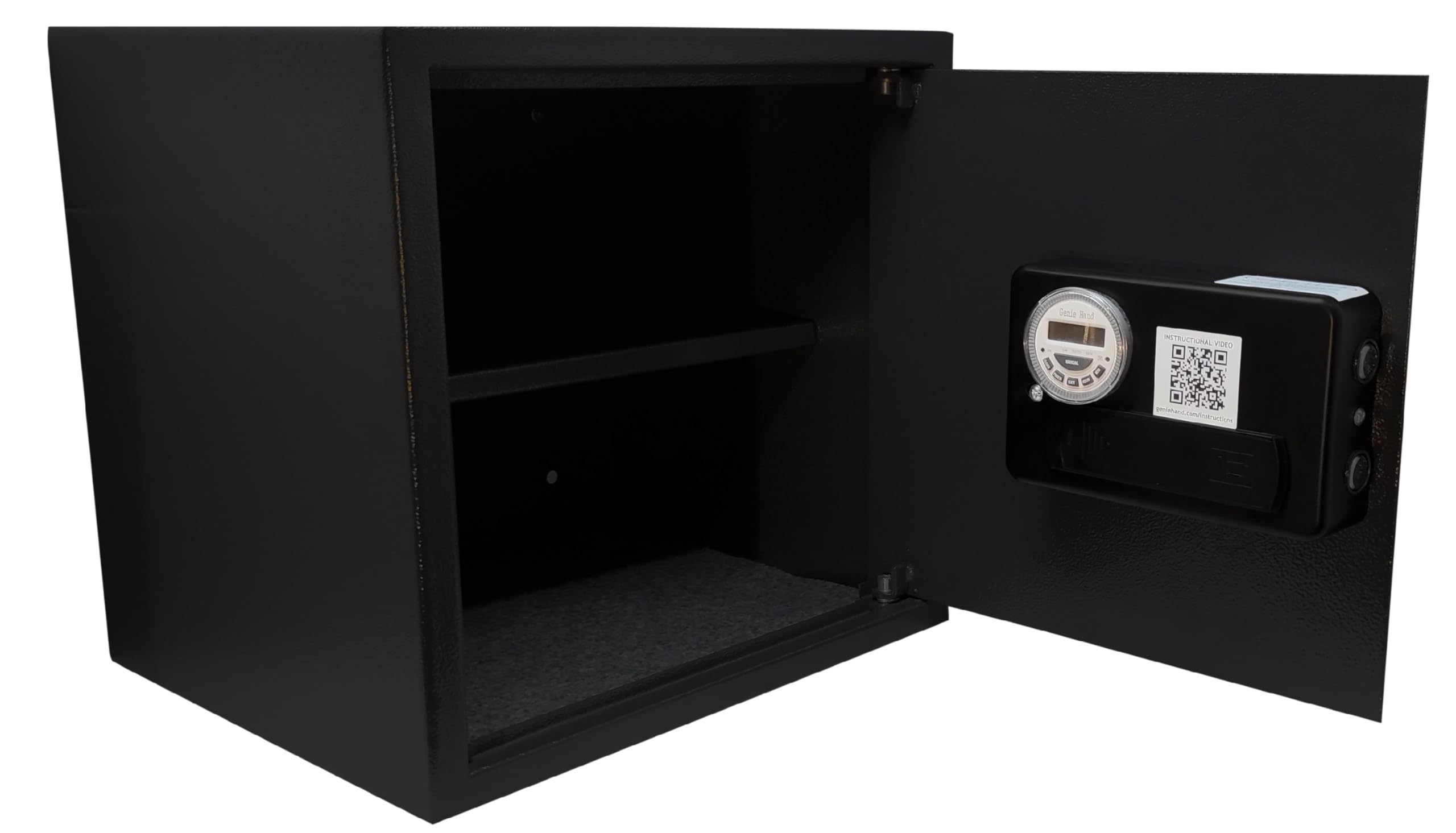 Genie Hand Time Lock Safe with Weekly/Daily Timer - B-Class Security Lock & Anti-Bounce Technology - Perfect for Home, Office, and Retail Cash Management
