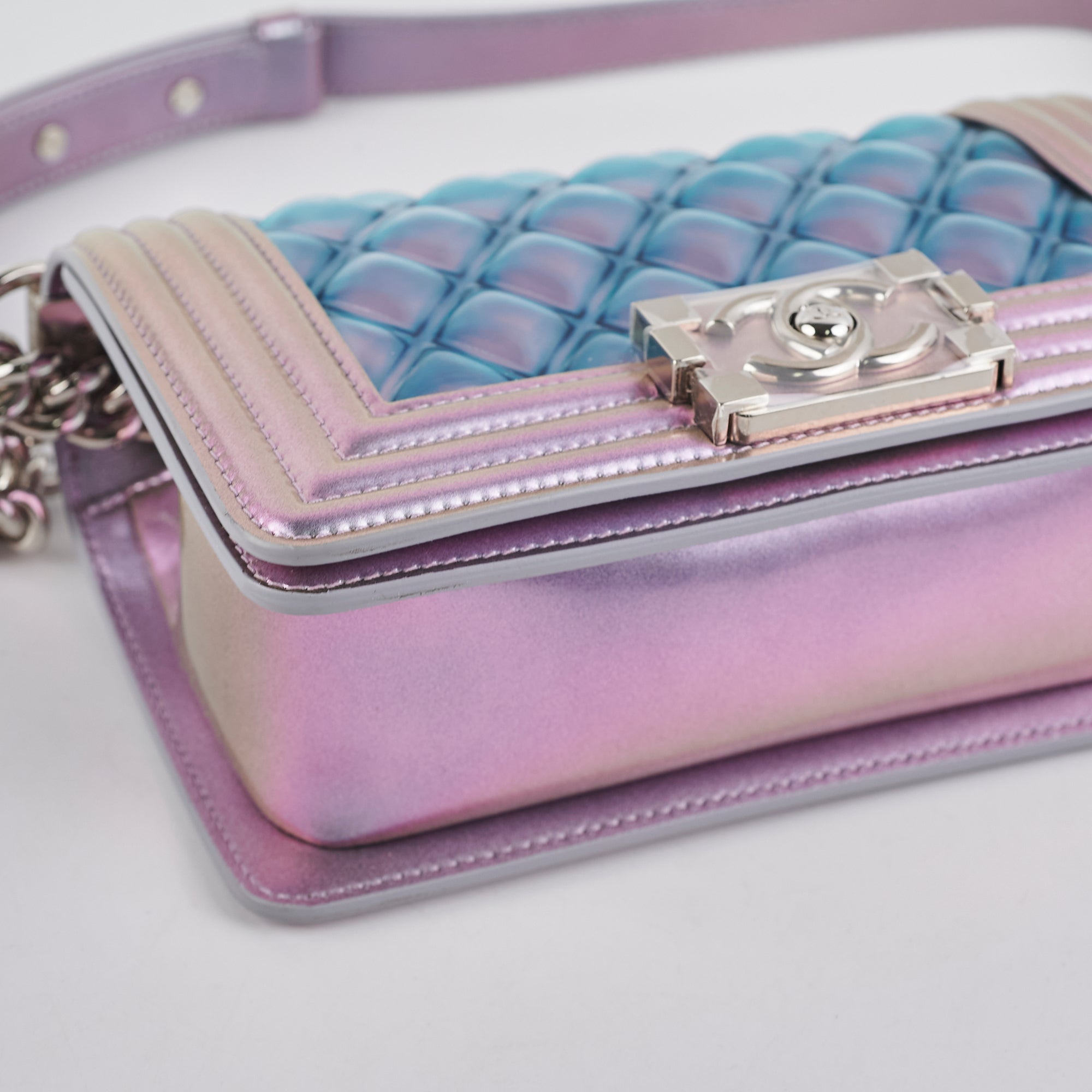 Chanel Small Boy Bag in PVC Mermaid Design - Stylish Crossbody Purse for Women, Perfect for Parties, Dates & Everyday Use