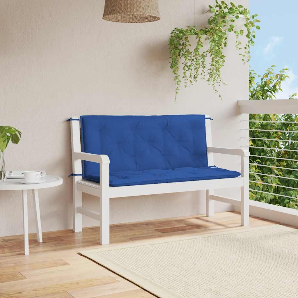vidaXL 2-Piece Indoor Outdoor Bench Cushions - Non-Slip Water-Resistant Breathable Oxford Fabric Patio Loveseat & Porch Swing Seat Cushions (47.2