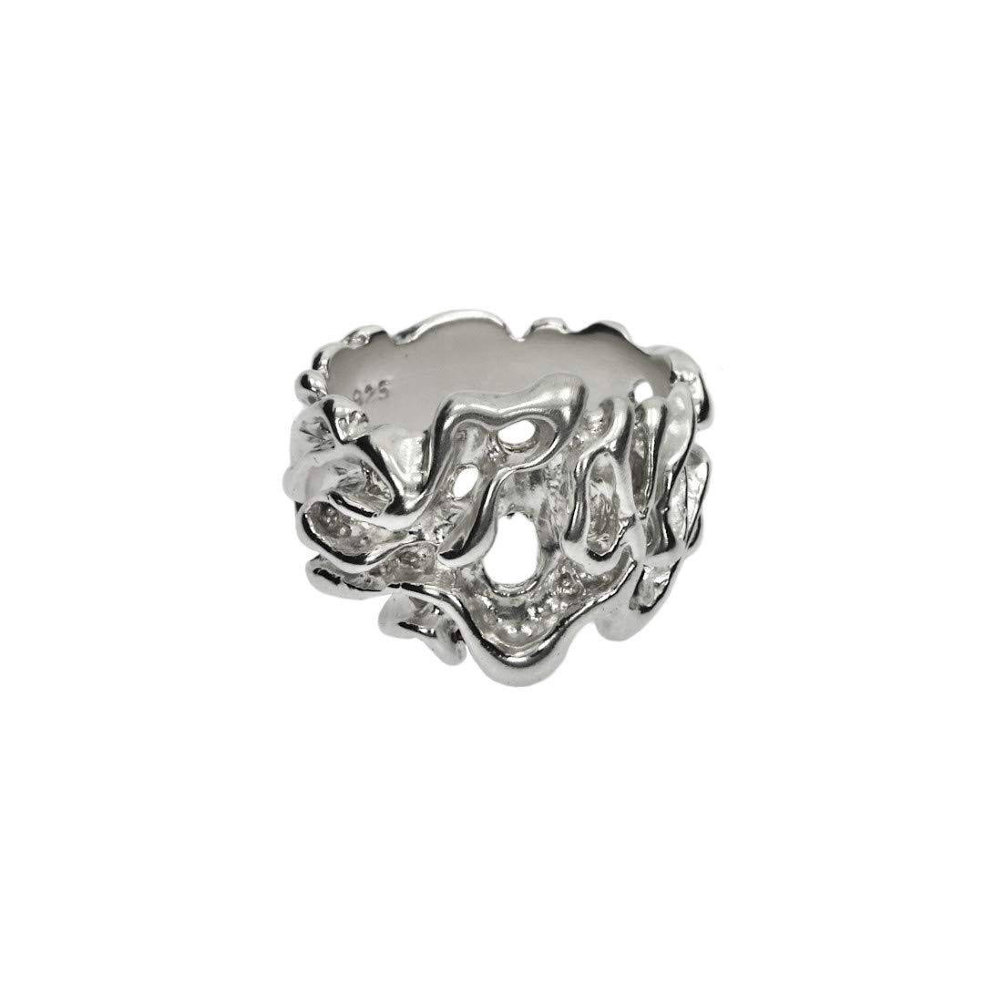 925 Sterling Silver Free Form Nugget Ring for Women – Handmade Boho Jewelry, Dainty Stackable Ring, Gift for Her – Perfect for Everyday Wear, Layering & Special Occasions