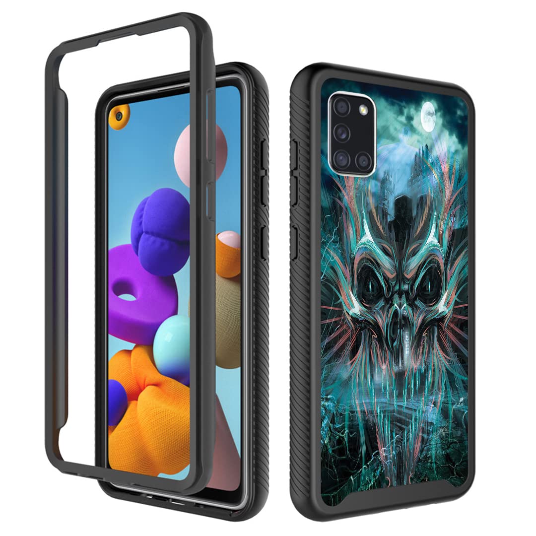 Premium Shockproof Galaxy A71 5G Case - Rugged Black Skull Design for Men & Women | Outdoor Protection