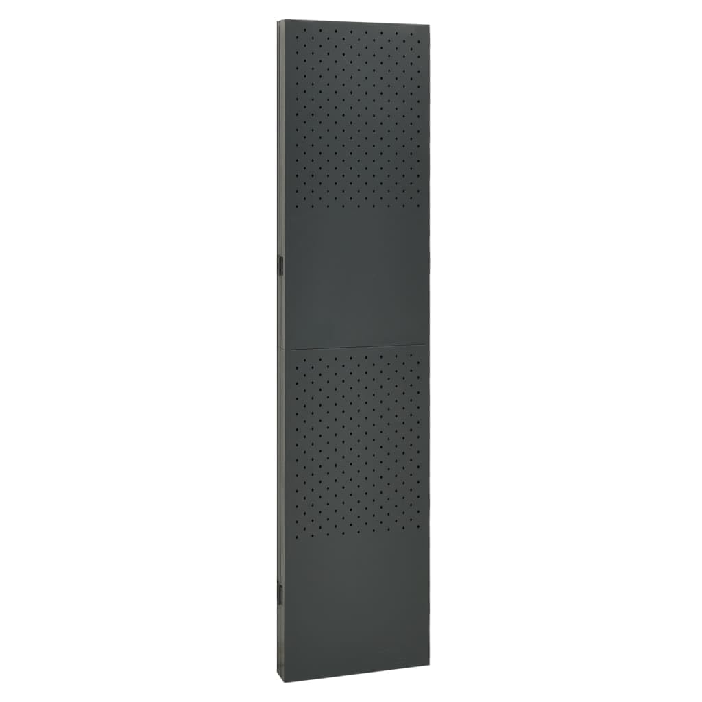 vidaXL 4-Panel Steel Room Divider Screen - Flexible Partition Design in Anthracite - 63