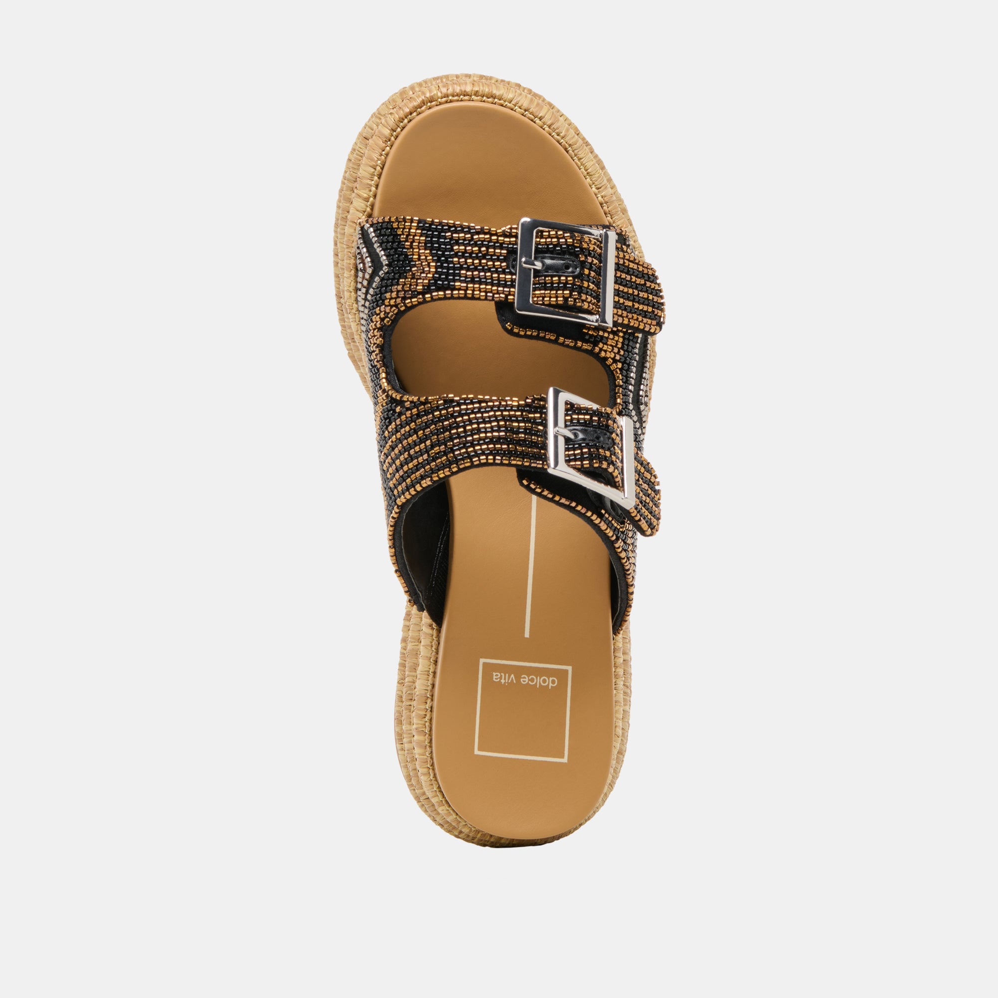 WIXIE Women's Beaded Sandals - Stylish Black Multi Bead Design for Summer, Beach, and Casual Outings