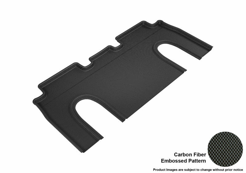 3D MAXpider Custom Fit All-Weather Floor Mats for Tesla Model X (2016-2020) 6-Seater - Kagu 2nd Row Black Car Mats | Perfect for Daily Commute, Road Trips & Family Protection