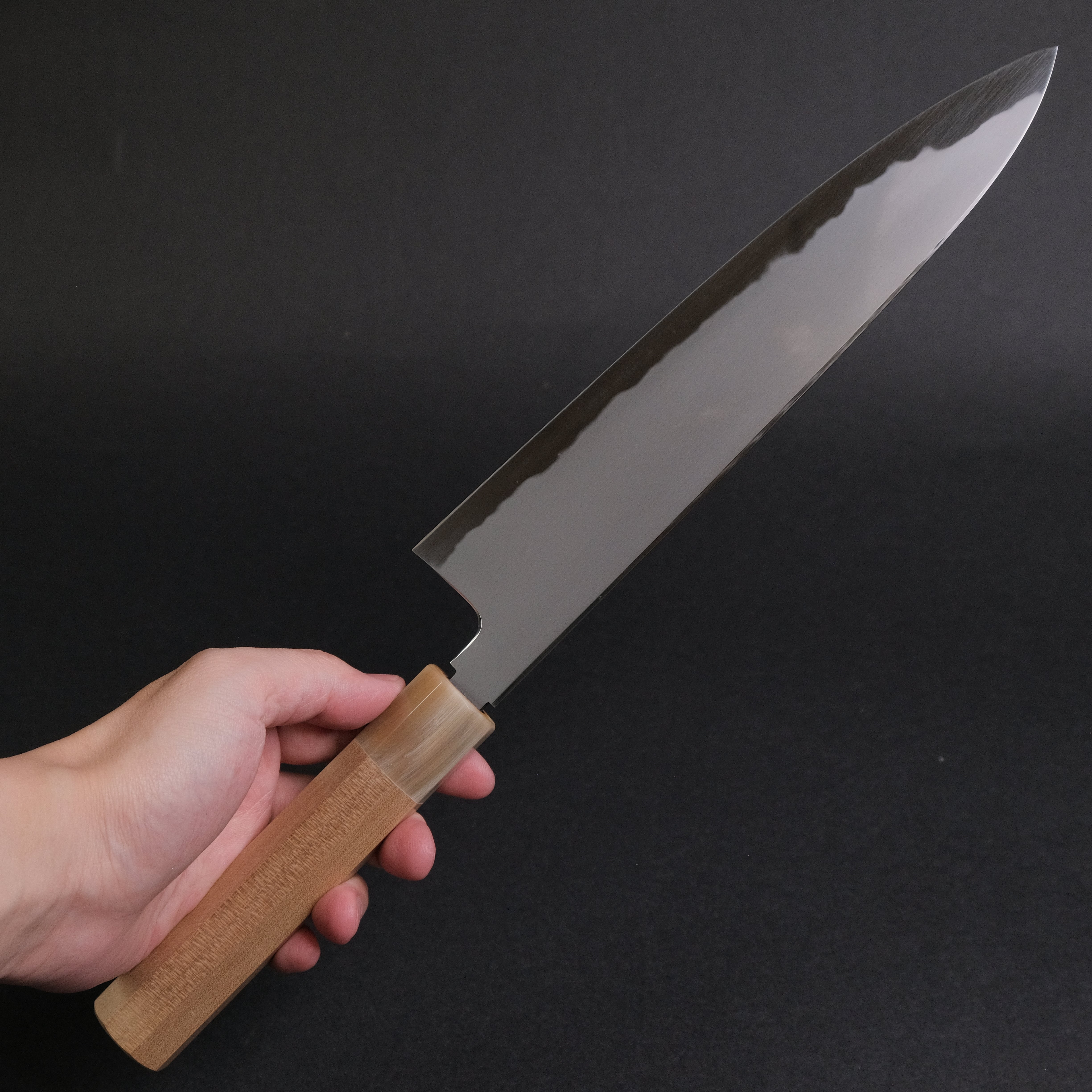 Premium Tetsujin Blue #2 Kasumi Gyuto 240mm Japanese Chef Knife with Ho Wood Handle - Perfect for Sushi, Meat Slicing & Professional Kitchen Use