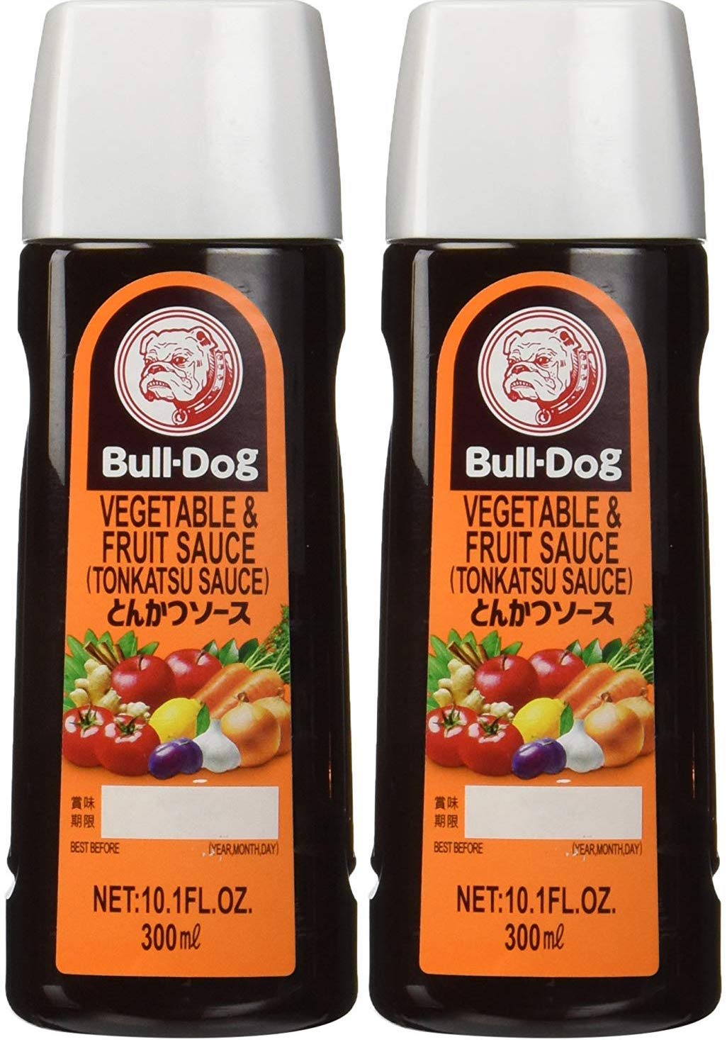 Bull-Dog Vegetable & Fruit Tonkatsu Sauce 10.1 Fl Oz (2 Bottles) - Authentic Japanese Sauce for Cooking, Dipping & Marinade - Perfect for Tonkatsu, Okonomiyaki & Japanese BBQ