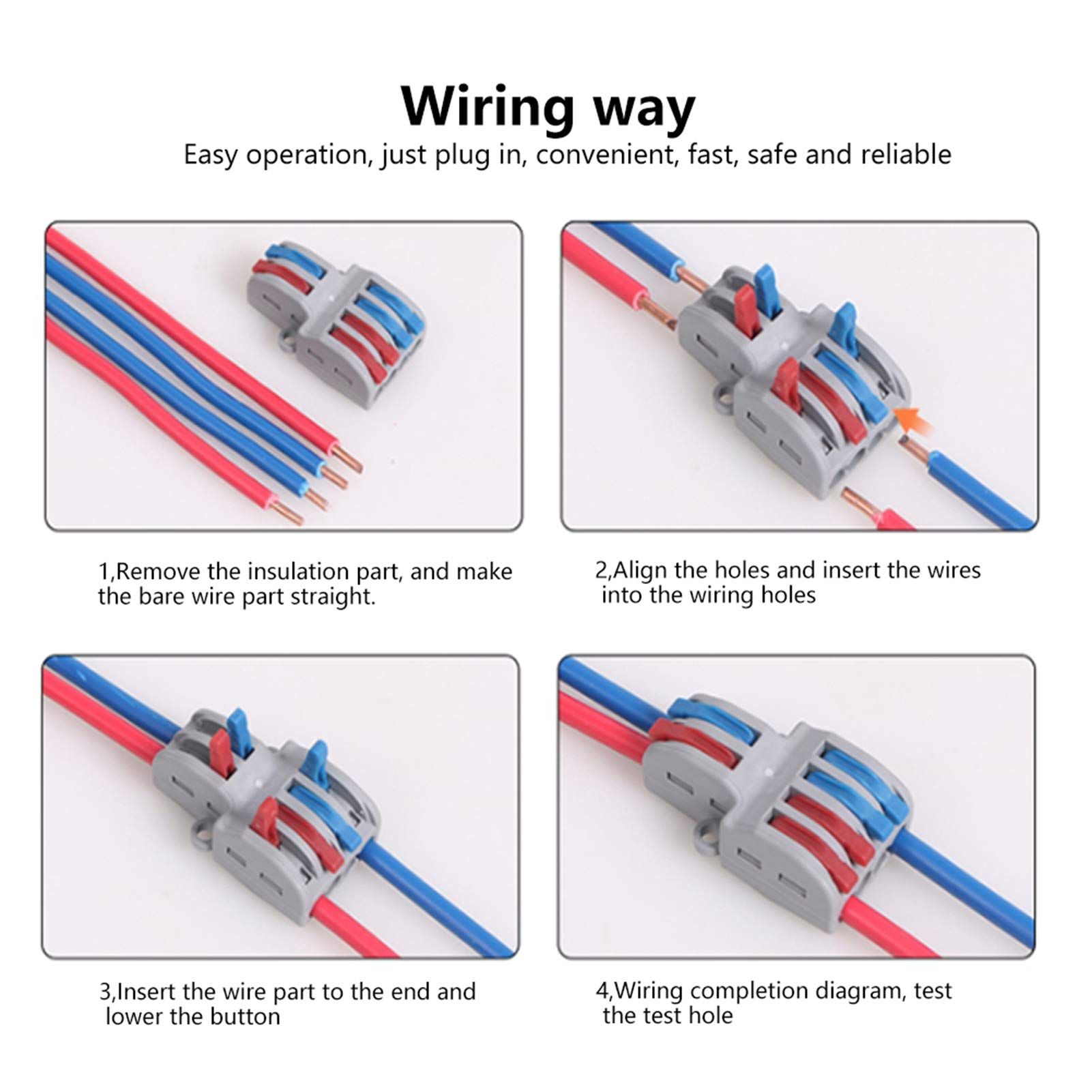 10pcs LT-623 ABS Plastic Terminal Blocks - 2 Inlet 6 Outlet Electric Cable Connectors for Home Wiring, DIY Projects & Electrical Repairs | Durable Wiring Connectors for Secure Connections