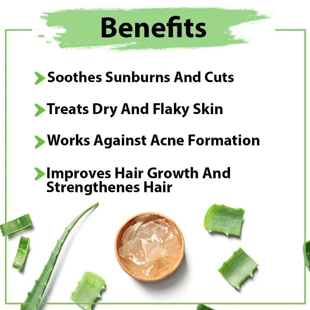 BEAUTYRELAY LONDON Aloe Vera Gel with Pure Aloe & Vitamin E - 200g Natural Face Gel for Skin Healing, Moisturizing & Sunburn Relief | Multi-Purpose Beauty Gel for Face, Body & Hair Care
