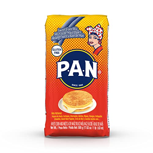P.A.N. Sweet Corn Mix – Gluten Free Cornmeal for Cachapas, Arepas & Empanadas (1.1 lb Pack) – Perfect for Authentic Latin American Cooking & Baking at Home