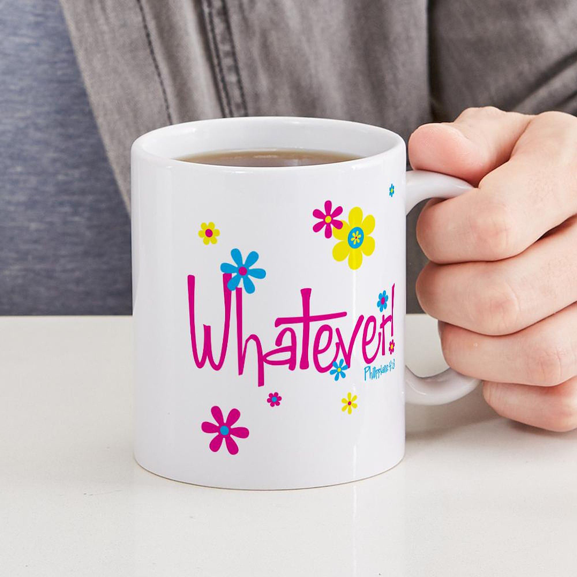 11 oz (325 ml) Ceramic Coffee Mug - Funny 'Whatever!' Design by CafePress | Perfect for Office, Home & Gifts