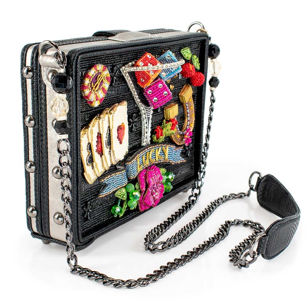Mary Frances Lady Luck Crossbody Purse - Stylish Black Leather Handbag for Women | Perfect for Parties, Date Nights & Everyday Use