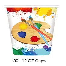 24-Piece Art-Themed Birthday Party Supplies Set - Includes Plates, Napkins & Table Covers - Perfect for Kids Art Party Decorations & Creative Birthday Celebrations
