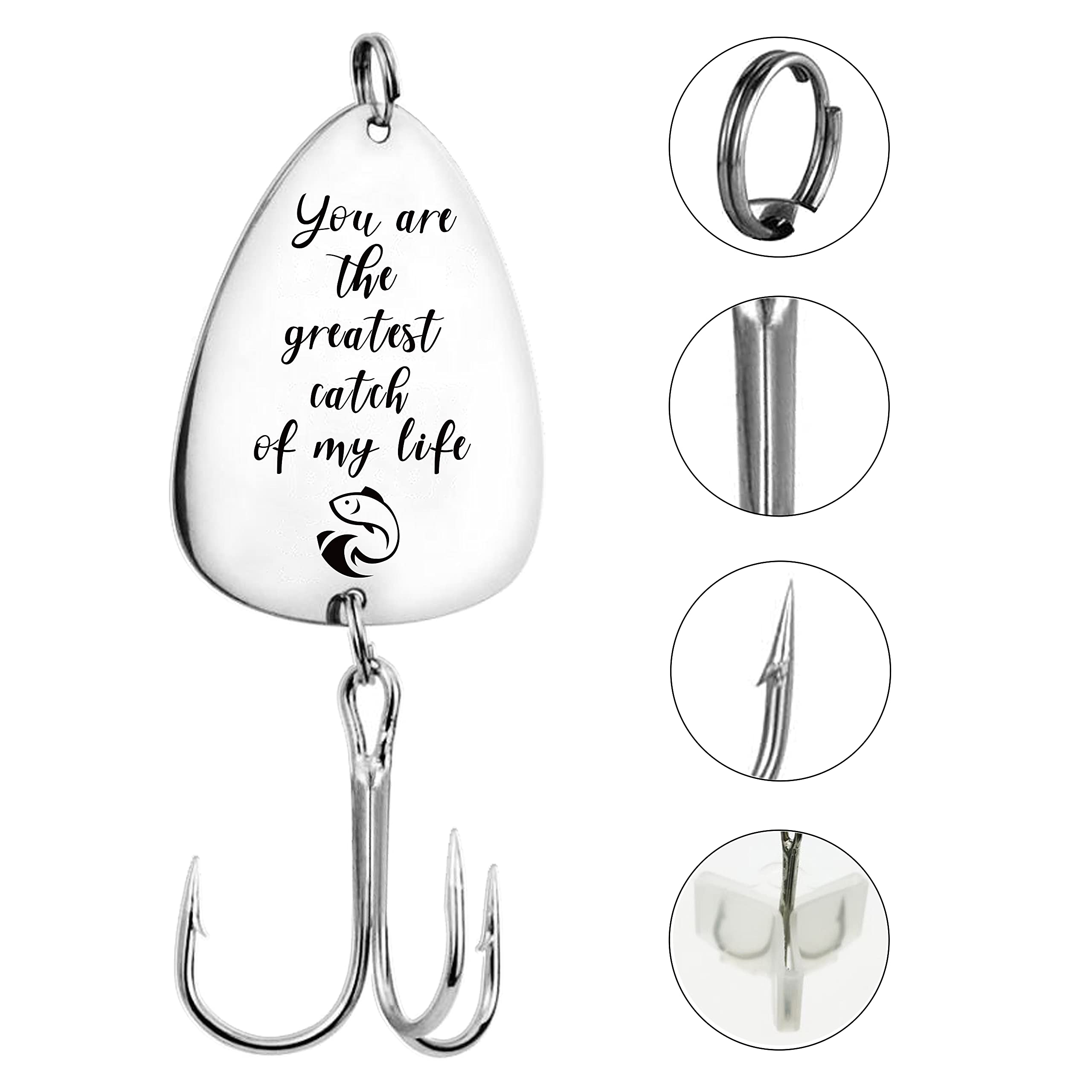 Premium Stainless Steel Fishing Hooks - Treble & Circle Hooks with Gift Box | Ideal for Bass, Trout & Saltwater Fishing | Perfect Father's Day, Birthday Gift for Husband, Boyfriend & Anglers | Durable Fishing Tackle for Freshwater & Ocean Fishing Adventures