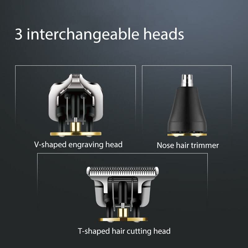 Professional Hair Clippers for Men - Electric Beard Trimmer, Nose Hair Shaver & LCD Smart Razor Kit | Perfect for Home Grooming, Travel & Barber Use