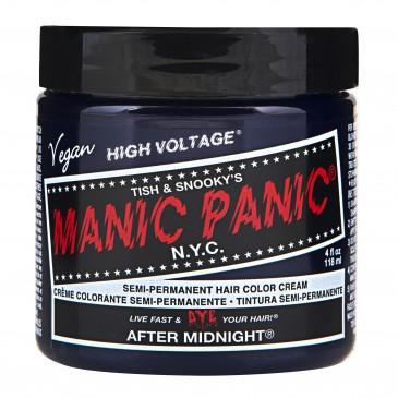 Manic Panic High Voltage After Midnight Blue Semi-Permanent Hair Dye - 4oz (118ml) for Vibrant DIY Hair Coloring at Home | Perfect for Punk, Goth & Creative Hairstyles