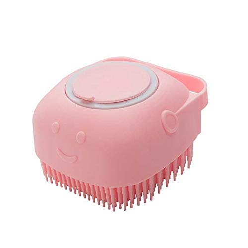 Harions Silicone Body Bath Brush - Soft Exfoliating & Cleaning Brush with Shampoo Dispenser - Gentle Back Scrubber for Shower & Bath (1-Piece, Multicolor) - Perfect for Exfoliating, Massaging & Deep Cleaning Skin in Bathroom or Spa