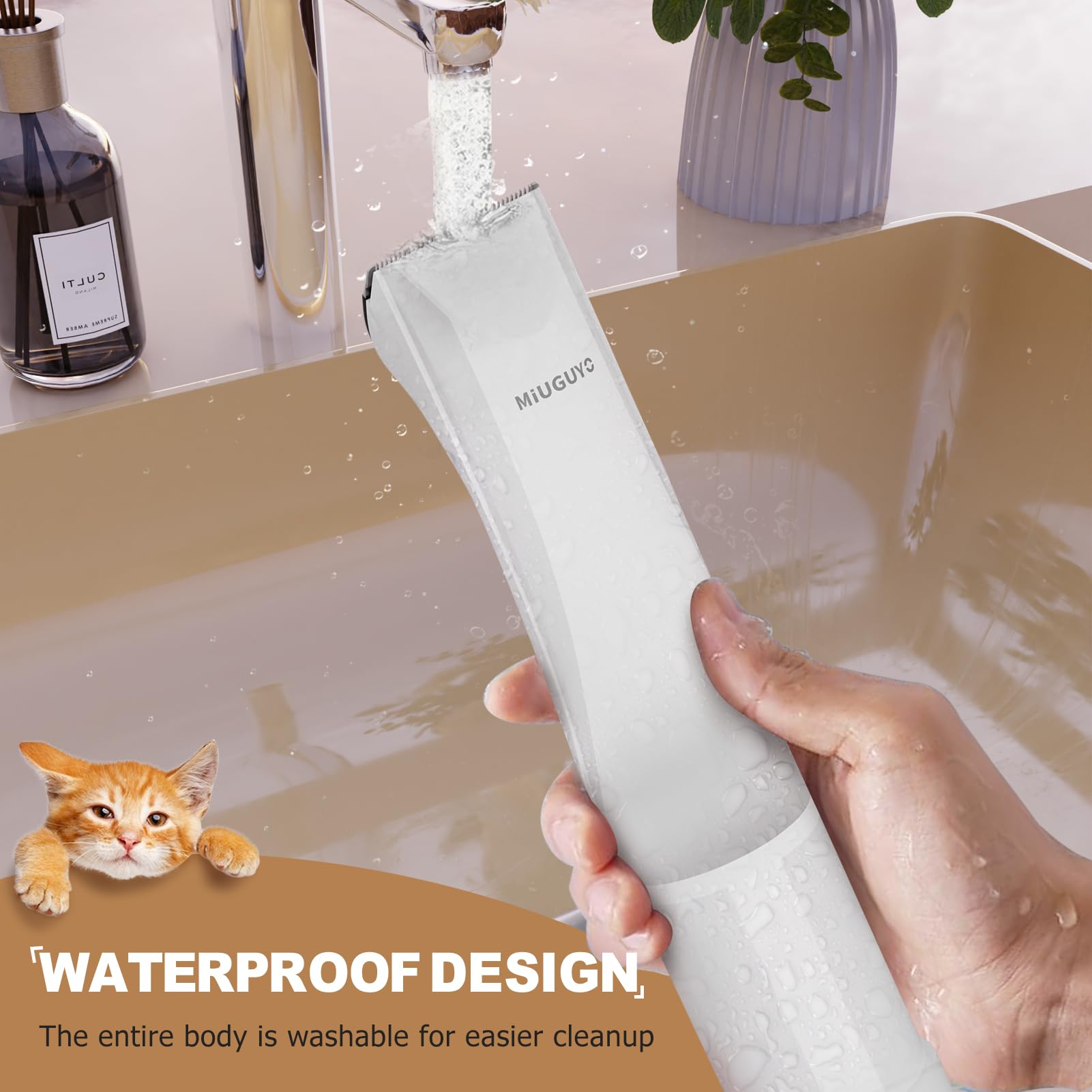 2-in-1 Dog Clipper & Hair Vacuum - Low Noise Rechargeable Cordless Pet Grooming Kit with Comb Guides & Scissors - Professional Dog & Cat Hair Trimmer with Hair Suction - Perfect for Home Grooming & Christmas Gifts