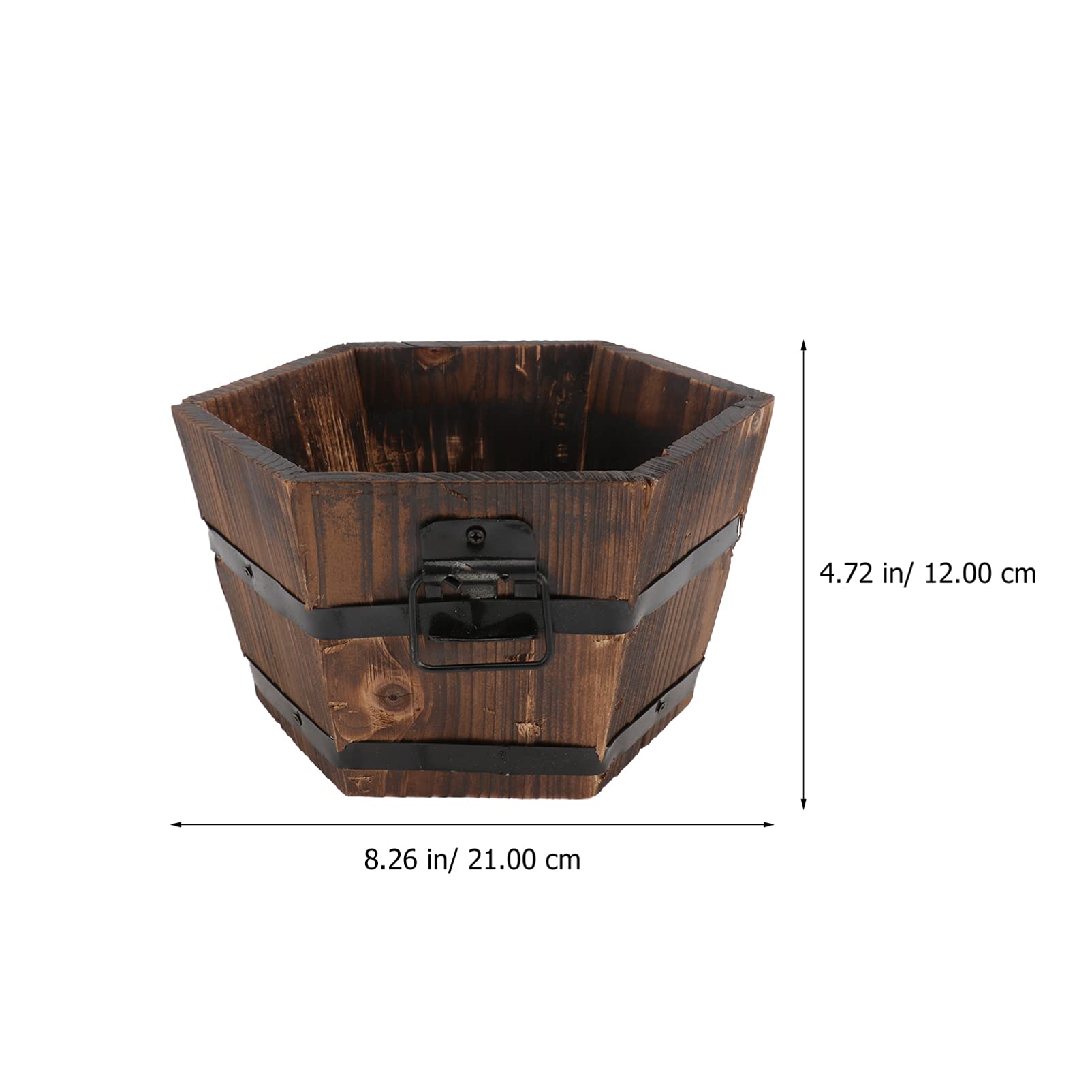 Cabilock Solid Wood Flower Pot for Plants - Multi-Purpose Planter for Succulents, Vegetables, Flowers - Perfect for Indoor/Outdoor Gardening, Home Decor, and Balcony Planting