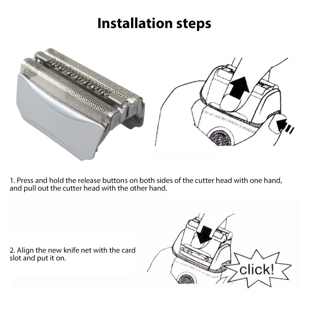 Original Replacement Shaver Foil Head for Braun Series 8000 8970 8975 8985 8986 8987 8990 8991 8995 8595 - Compatible with WaterFlex Models - Smooth Shaving for Men's Facial Hair & Body Grooming