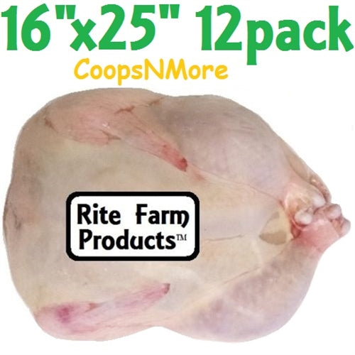 12 Pack of 16x25 Inch Turkey Shrink Bags for Poultry - Heavy Duty Freezer Storage Bags for Turkey, Chicken, Duck - Perfect for Thanksgiving, Christmas & Holiday Meal Prep