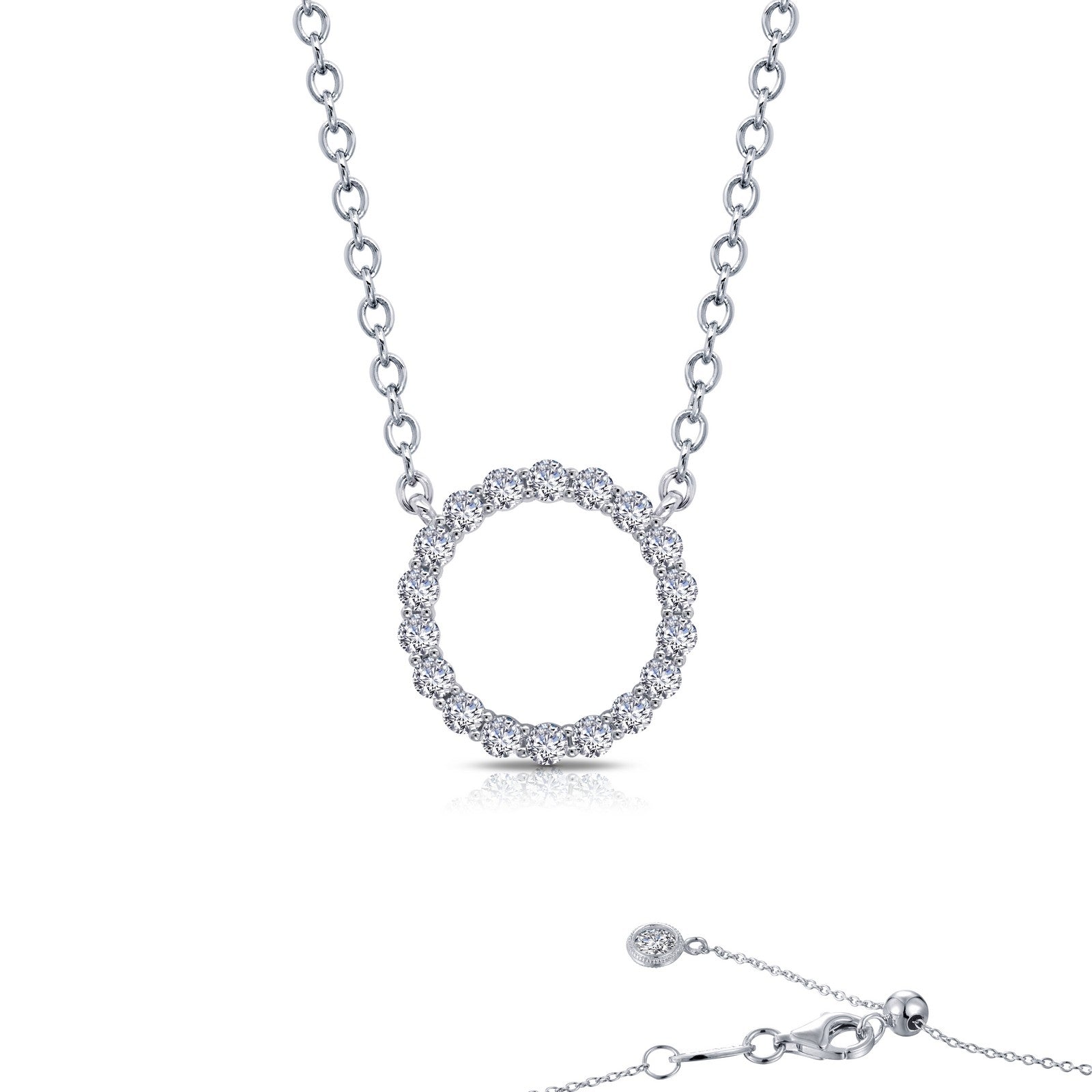 1.15 CTW Open Circle Necklace - Elegant Sterling Silver Minimalist Pendant for Women | Perfect for Everyday Wear, Date Nights & Special Occasions