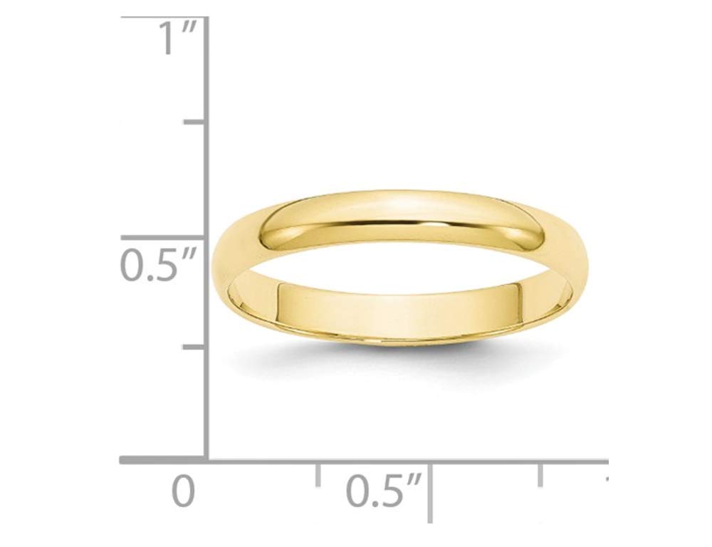 10K Yellow Gold 3mm Polished Wedding Band Ring for Women - Elegant Bridal Jewelry, Anniversary Gift, Stackable Ring for Everyday Wear