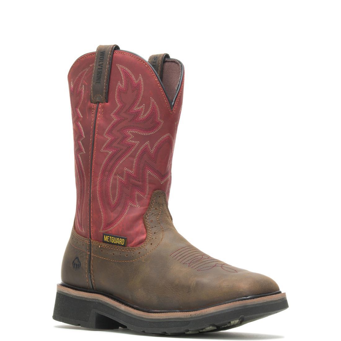 Waterproof Steel Toe Pull On Wellington Work Boots for Men - Rancher Met Guard Safety Shoes - Ideal for Farming, Construction & Outdoor Work