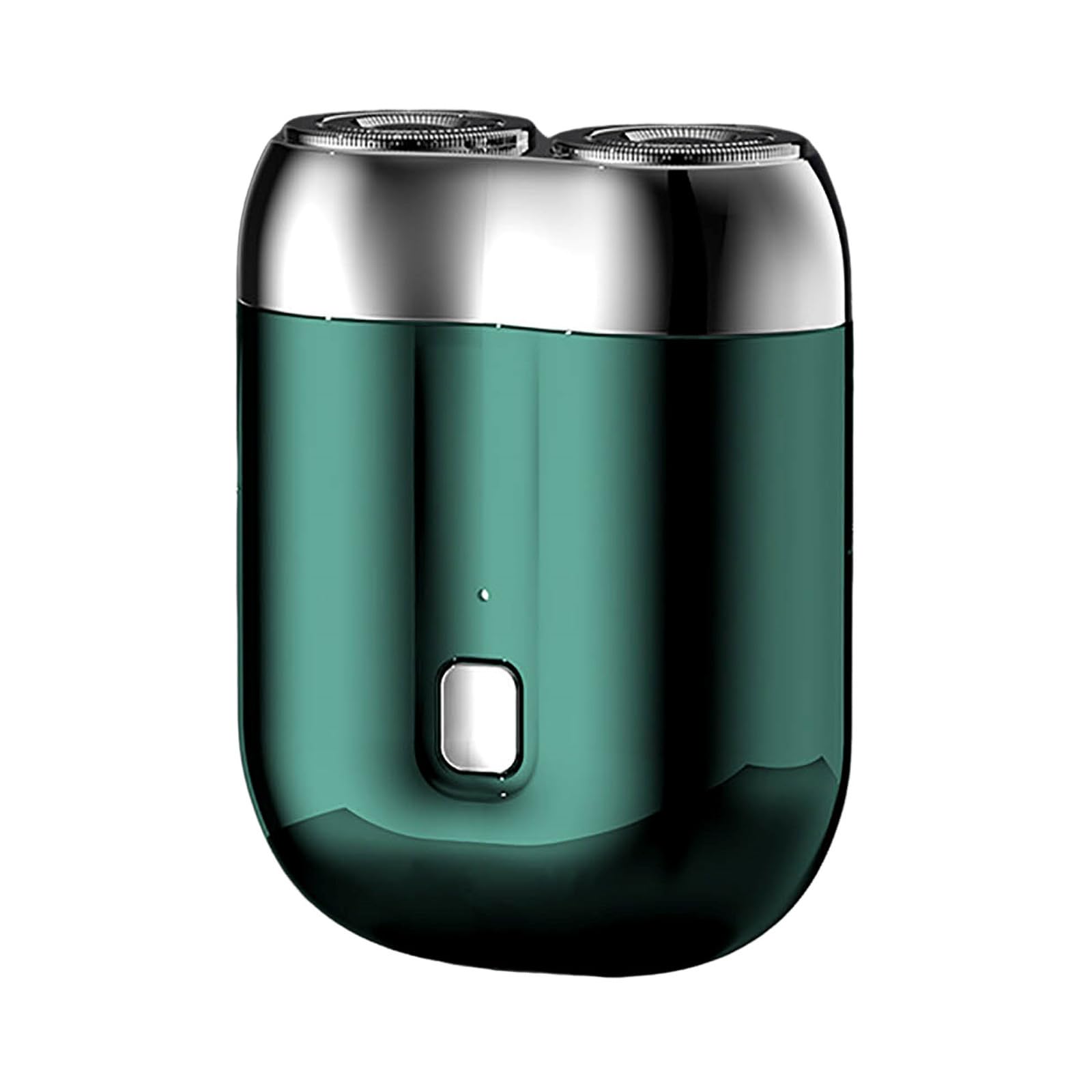 Mini Electric Razor for Men - Portable Wet/Dry Shaver with Double-Ring Magnetic Cutter, Full Body Washable Design for Face, Chest & Leg Hair Removal - Travel & Gym Friendly (Green)