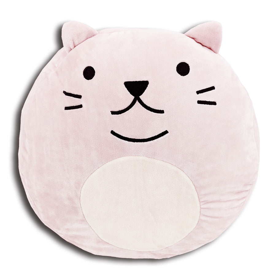 Soft & Cute Squishy Polyester Cat Pillow with Tail & Ears - Purr cilla The Cat Plush Toy for Kids & Adults - Perfect for Bedroom Decor, Couch Cuddling & Stress Relief