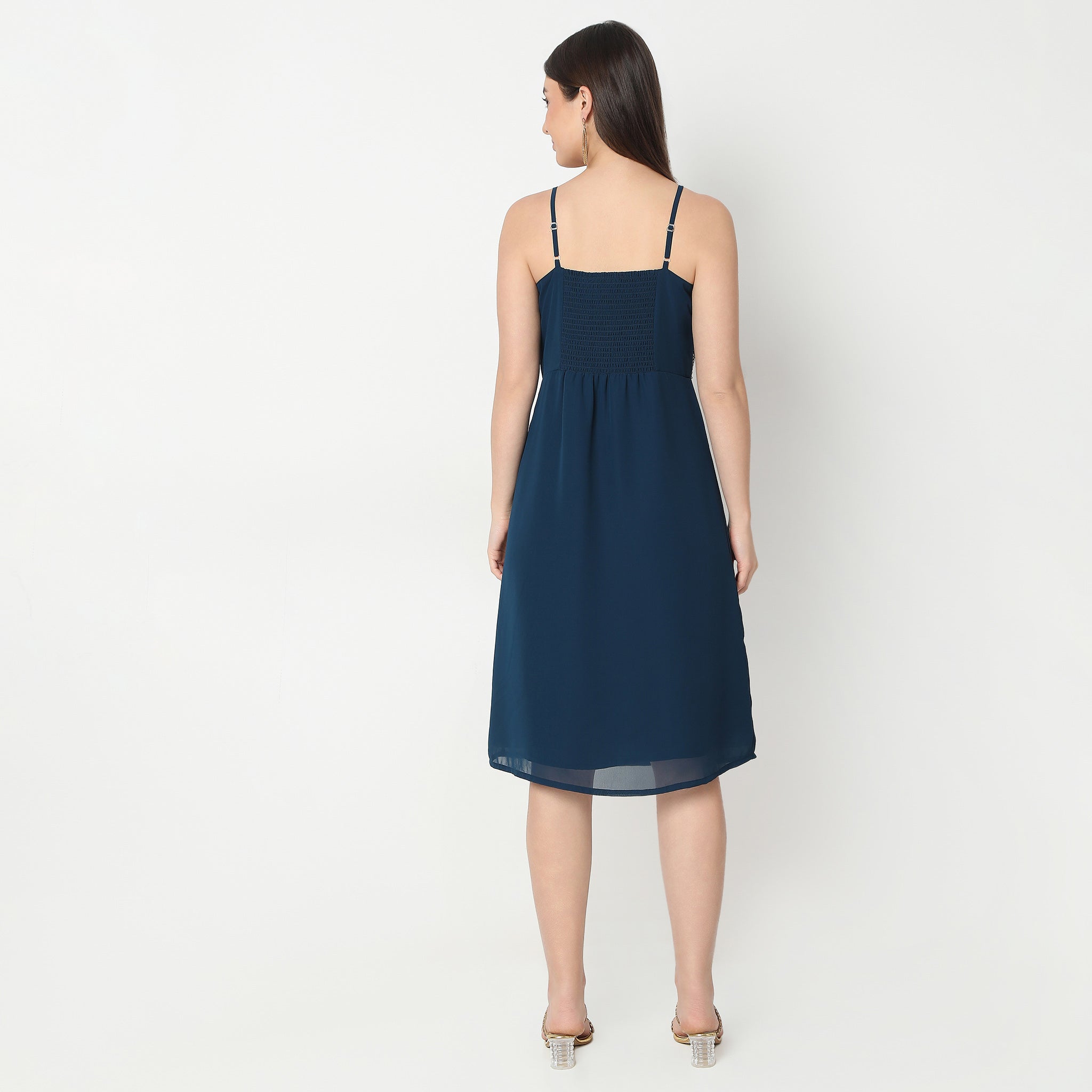 Flare Fit Embroidered Dress for Women - Elegant Floral Summer Maxi Dress with V-Neck & Side Slits | Perfect for Beach Vacations, Date Nights & Special Occasions
