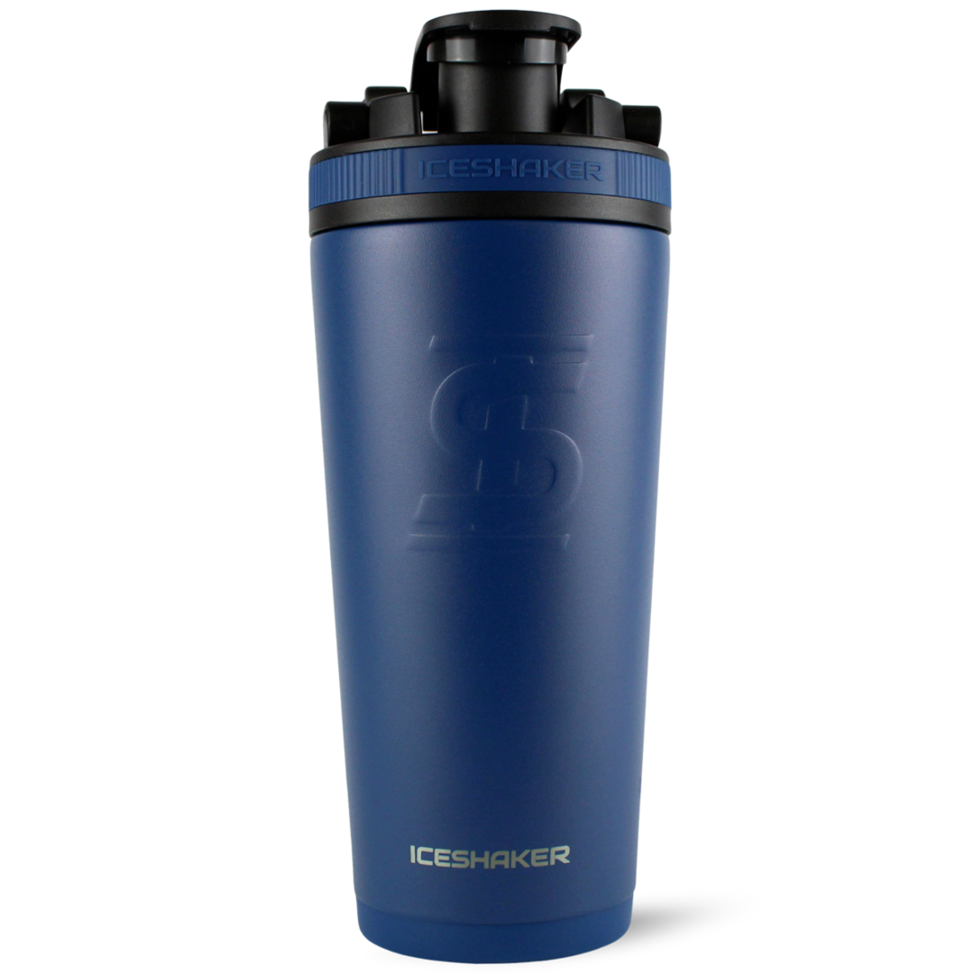 Personalized Navy Blue 26oz Insulated Ice Shaker Cup - Perfect for Gym, Workouts & Mother's Day Gifts - Custom Engraved Text Option Available