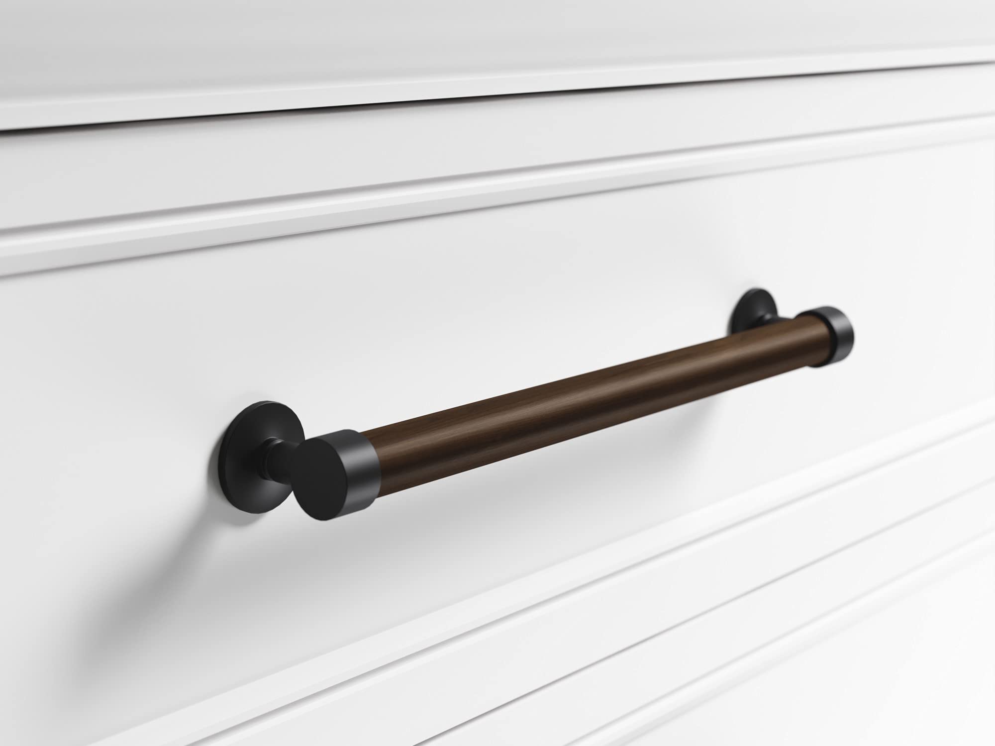 KOHLER 33561-BL Matte Black Drawer Pull - Perfect for Kitchen & Bathroom Cabinets