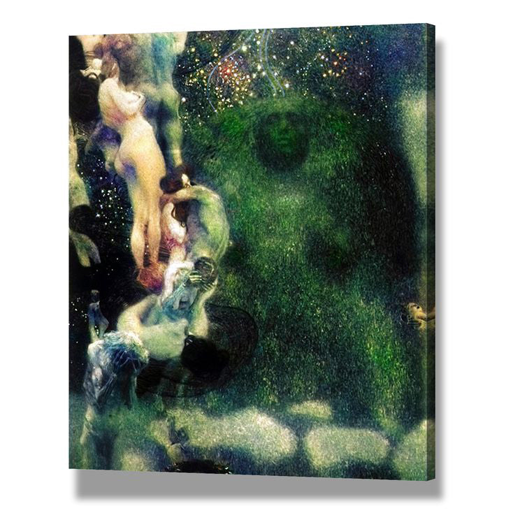 Gustav Klimt Wall Art Decor for Living Room - Philosophy Painting Print - Perfect for Home, Office & Gallery Decor