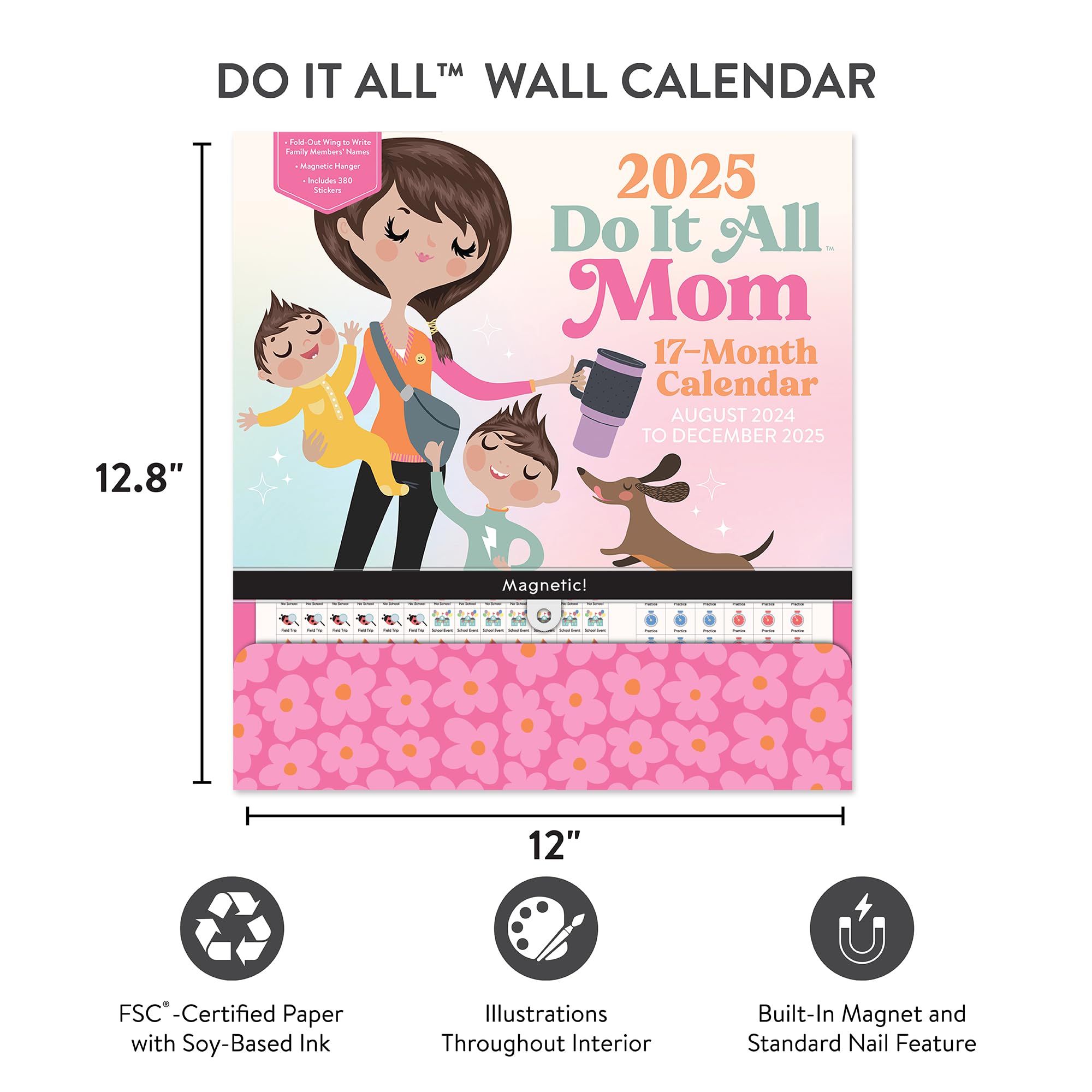 2025 Wall Calendar - Orange Circle Studio Monthly Planner 2024-2025 (January-December) | 12