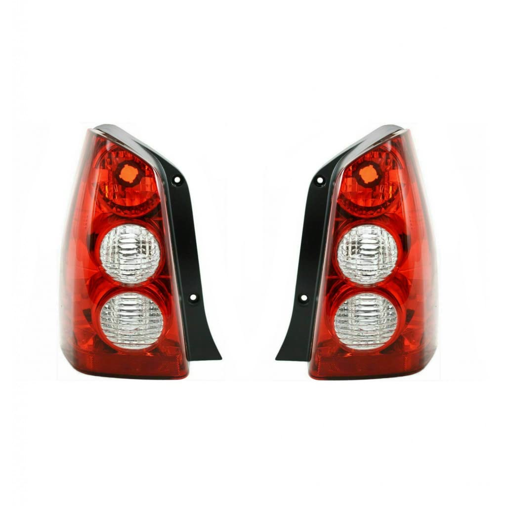 2005-2006 Mazda Tribute Tail Light Assembly Pair - Driver & Passenger Side (MA2818107, MA2819107 / EF9151180C, EF9151170C) - Replacement for Broken Lights, Night Driving Safety Upgrade