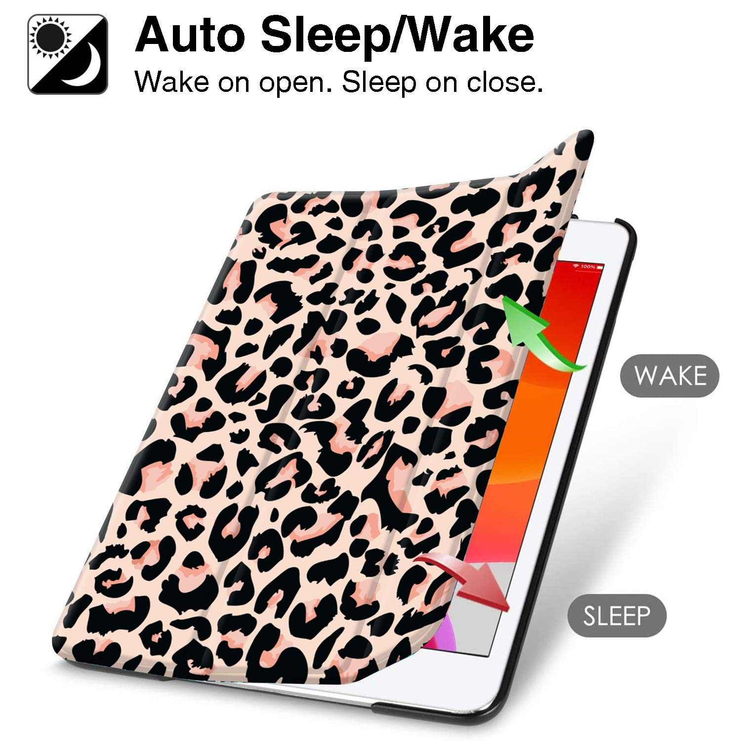 Shockproof Leopard Print iPad Case for 9th/8th/7th Gen 10.2