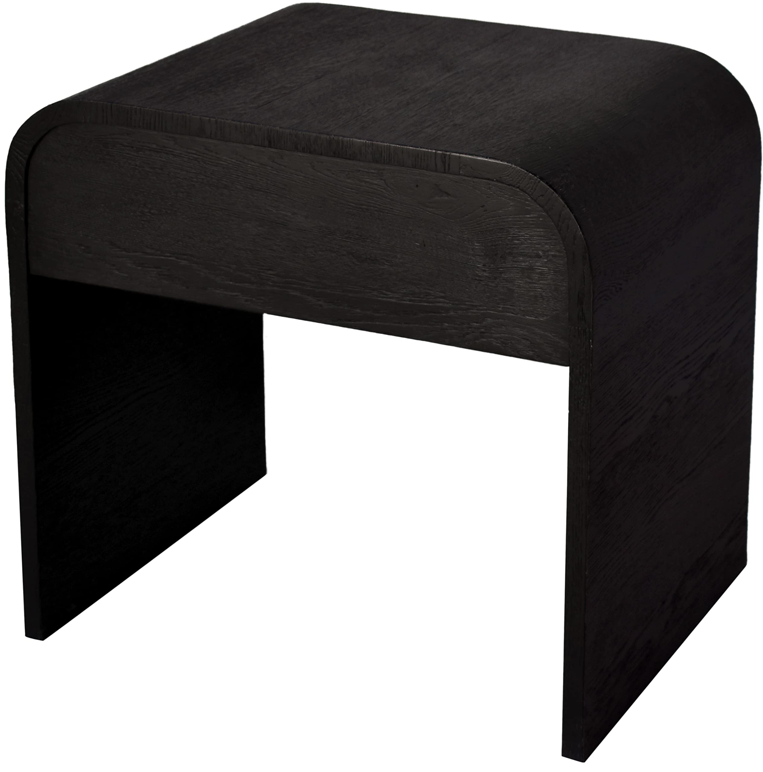 Mid-Century Modern Nightstand - Black Oak Finish, 24