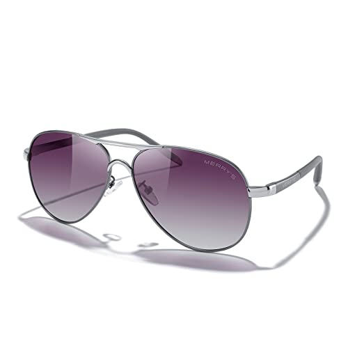 Gray Frame/Silver Bridge/Purple Gradient Lens