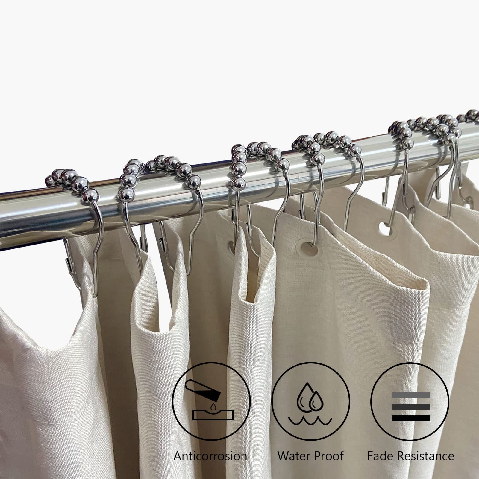 Naiture Stainless Steel Neo-Angle Shower Curtain Rod - 18.5