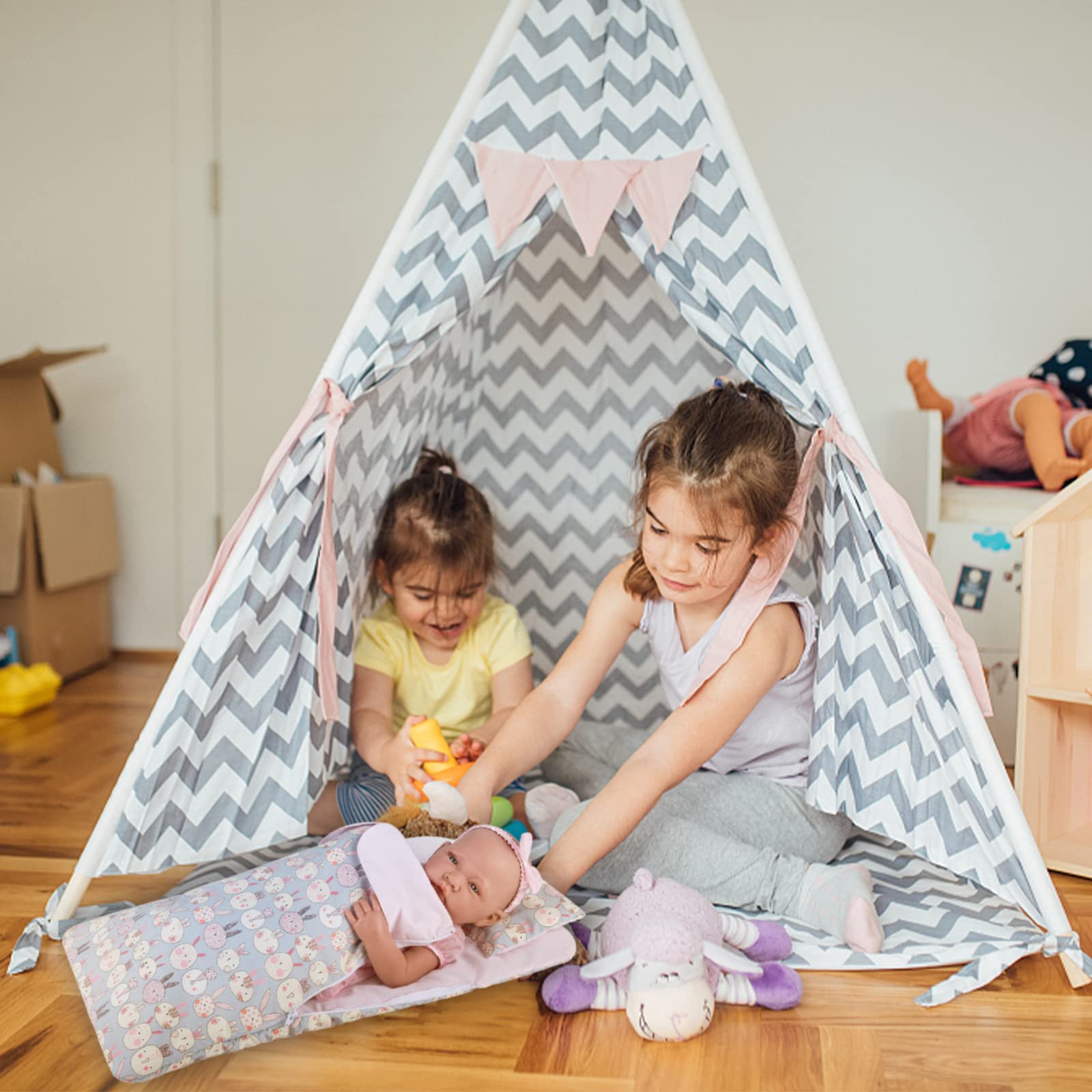 Soft Baby Doll Sleeping Bag - Cute Rabbit Cartoon Design with Side Zipper for Sweet Dreams | Perfect for Sleepovers, Travel & Cozy Naptime