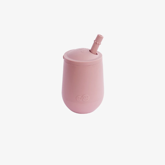 Ezpz Mini Cup with Straw - Toddler Training Cup for Self-Feeding & Drinking Practice | Perfect for Baby-Led Weaning, Daycare & On-the-Go Use