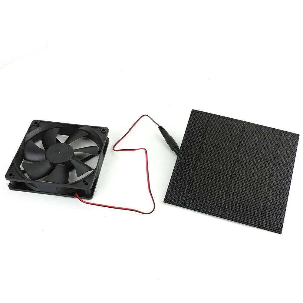 APUM 3W Solar Panel Fan Kit - Waterproof Solar Powered Exhaust Fan for Small Chicken Coops, Greenhouses, Pet Houses & Window Ventilation | Energy Efficient Cooling Solution for Outdoor Spaces